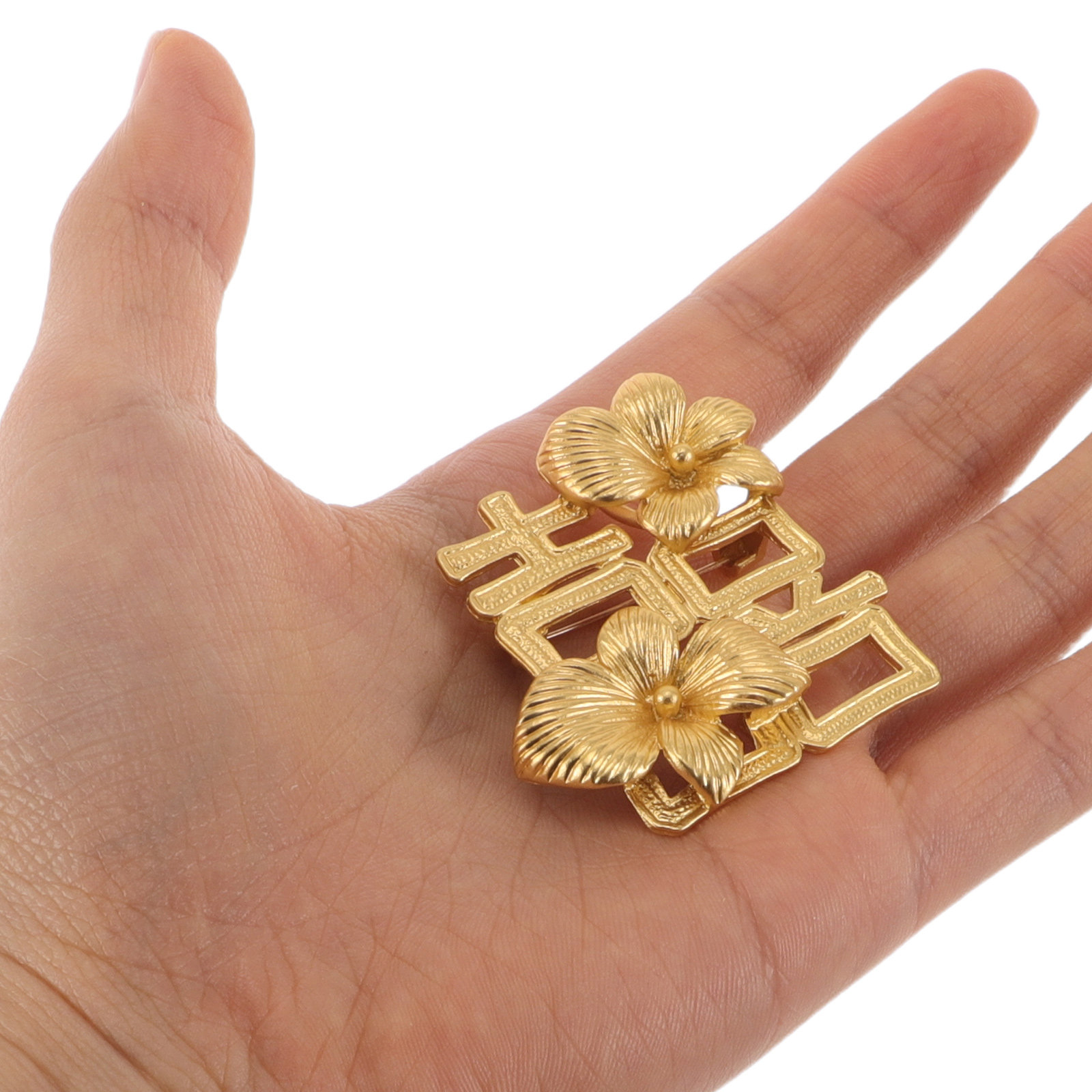 Brooch Pin Gold - Lot de 2 broches de mariage,