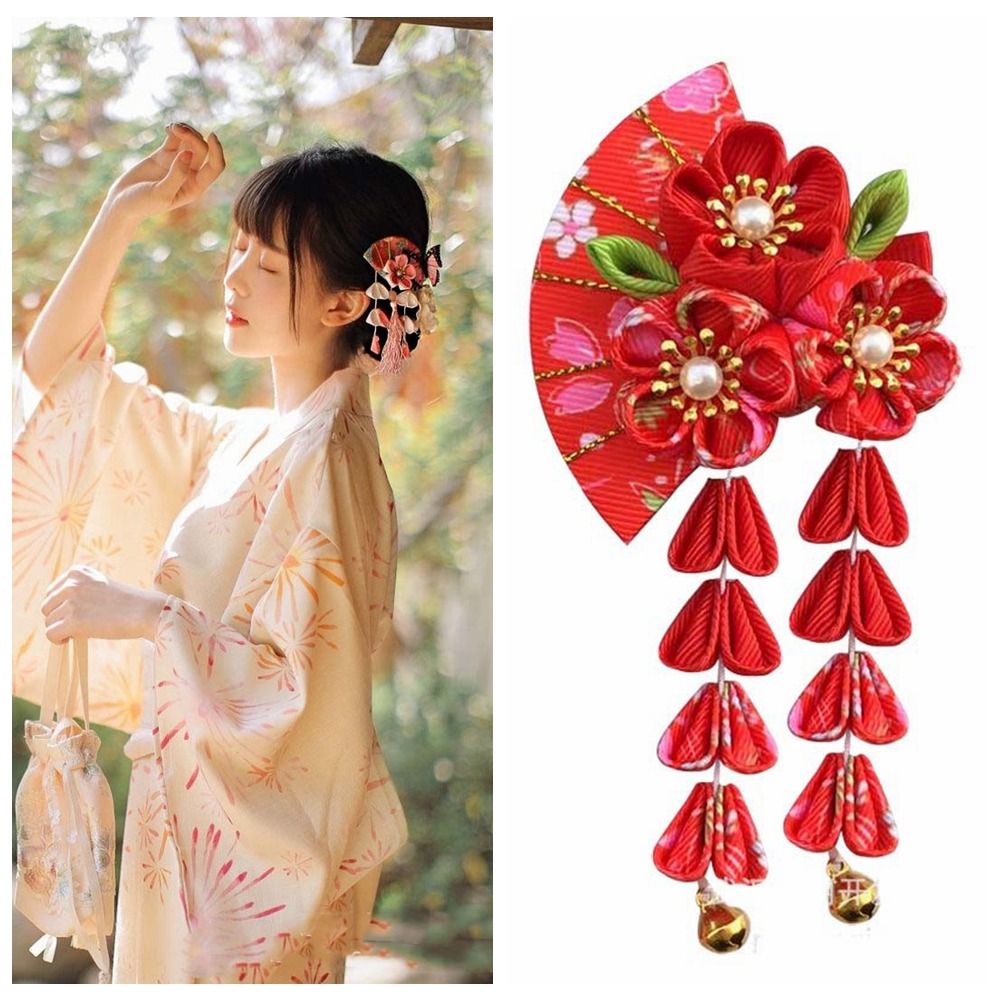 Women'S Kimono Accessories - Épingle à cheveux à pompons et