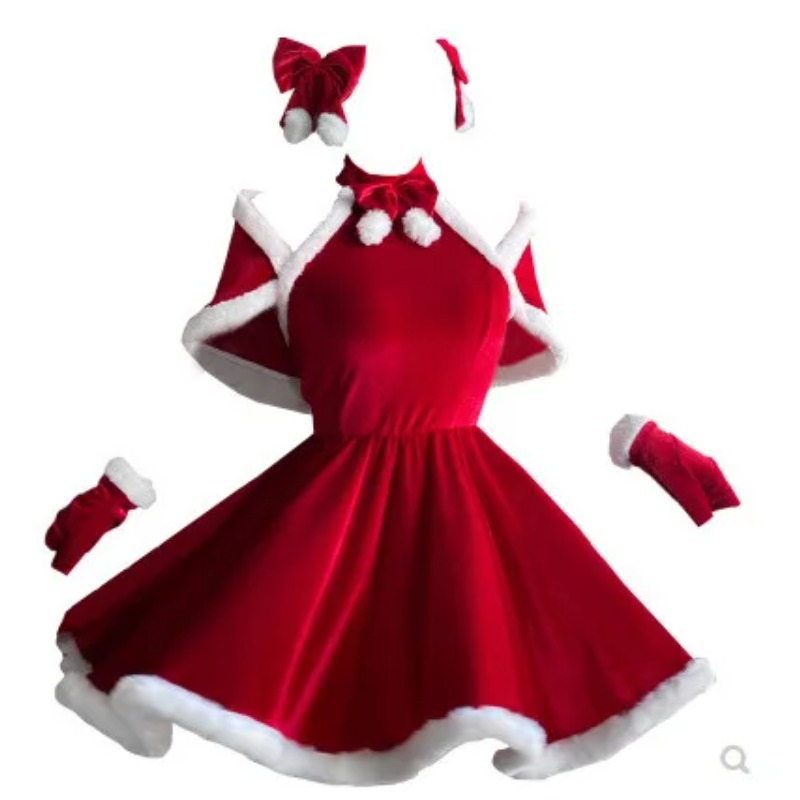 Women Accessories Kit - Costume de cosplay de Noël, robe,