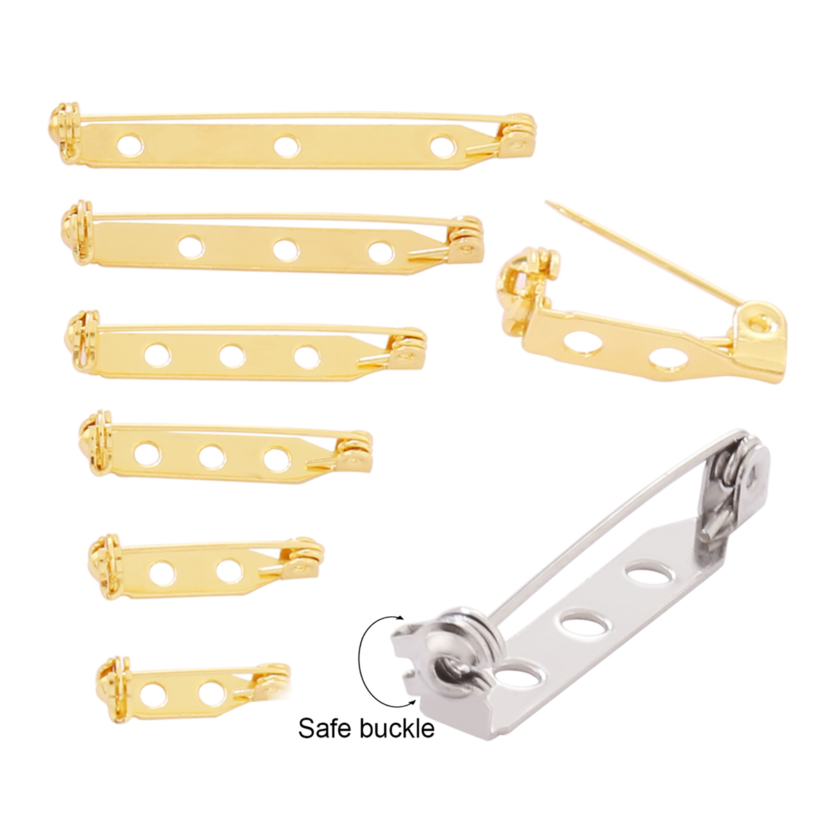 Brooch Pin Gold - 10 pièces 17-45mm broche pince broches