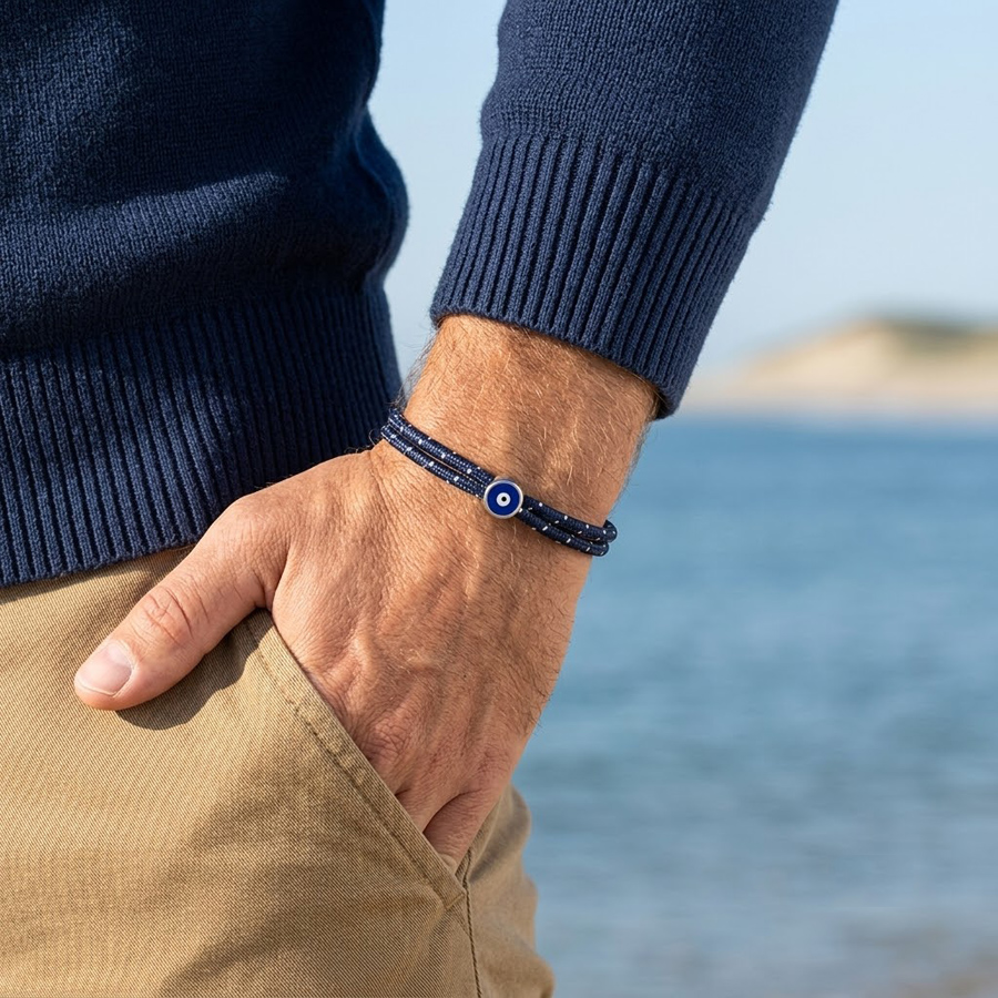Evil Eye Bracelet - Bracelets simples turcs anti-mal pour hommes