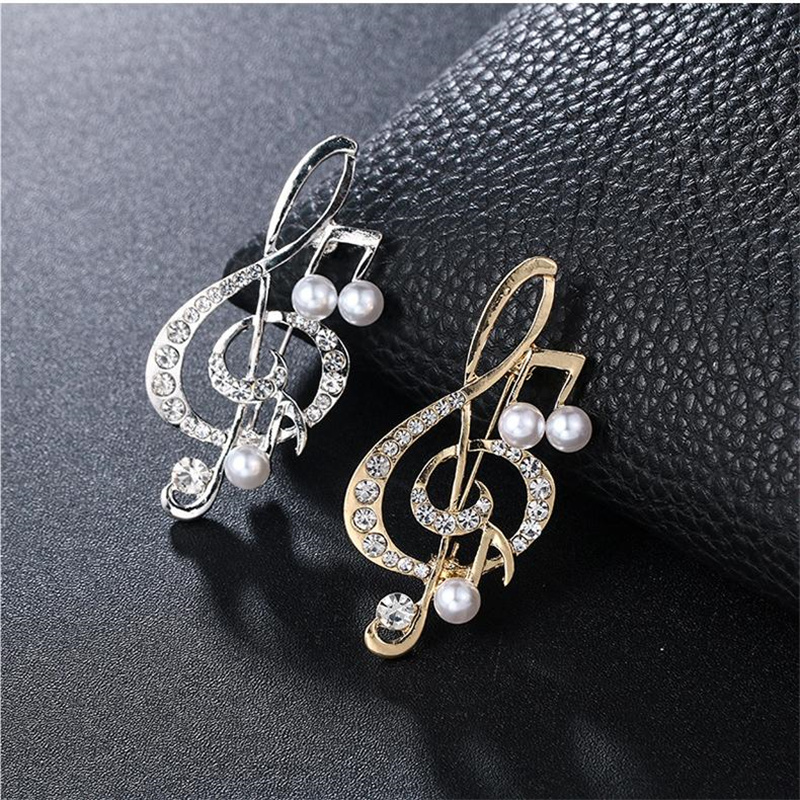 Women'S Accessories Gift Ideas - Broches de notes musicales élégantes, 1