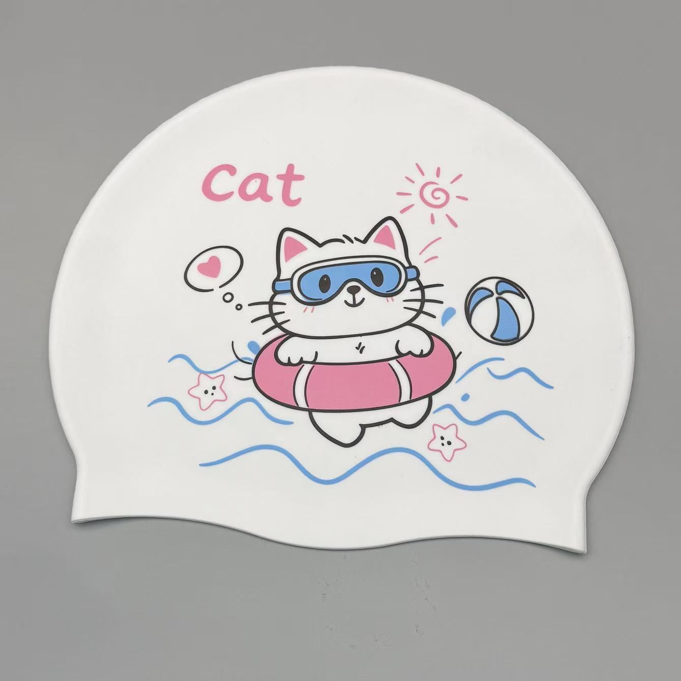 Women'S Ear Accessories - Bonnet de bain en silicone motif