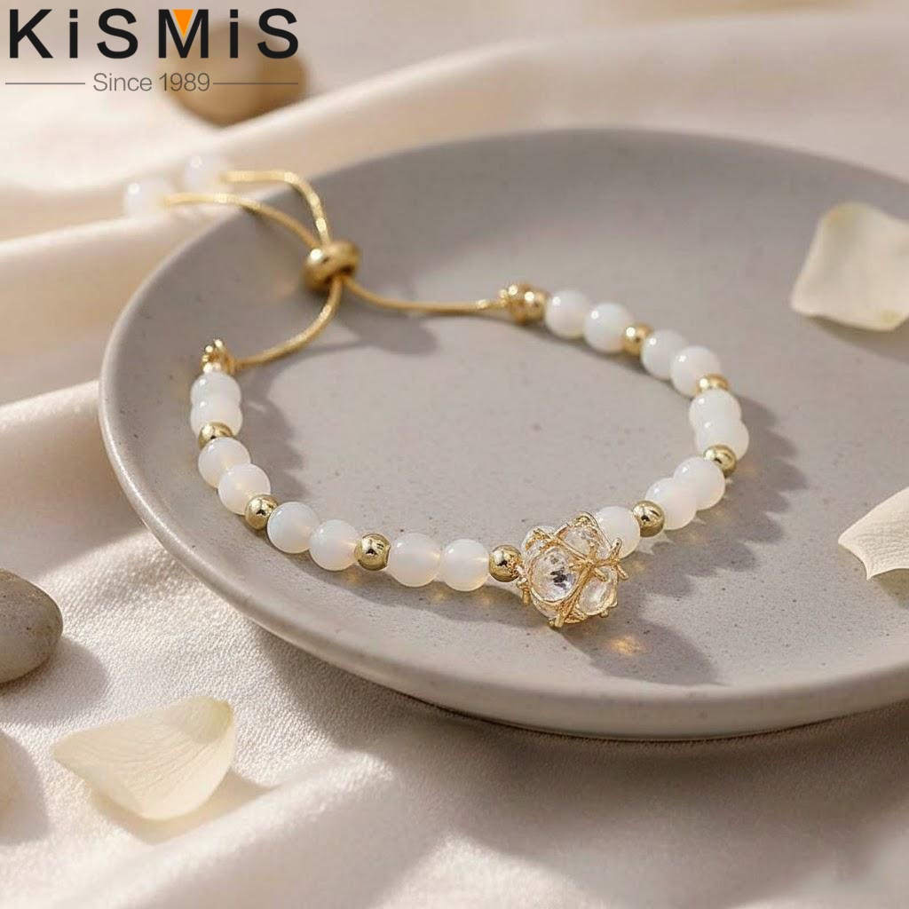 Women'S Accessories Gift Ideas - Bracelet avec pendentif opale, pendentif géométrique,