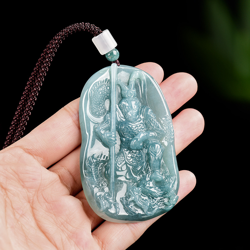 Woman Accessory - Collier pendentif Roi Singe en jadéite