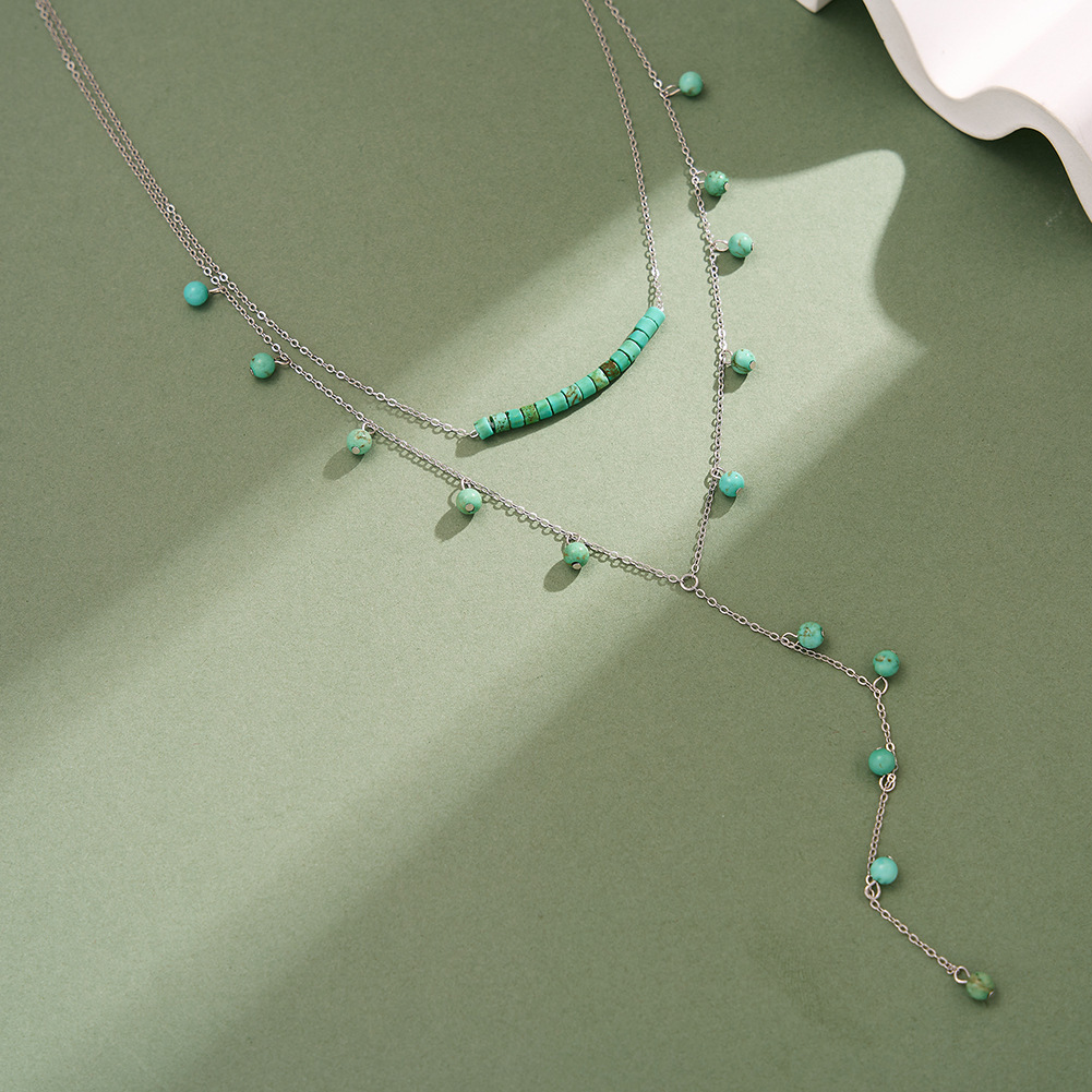 Collier long double couche en  - Charm Necklace Dainty avis et prix