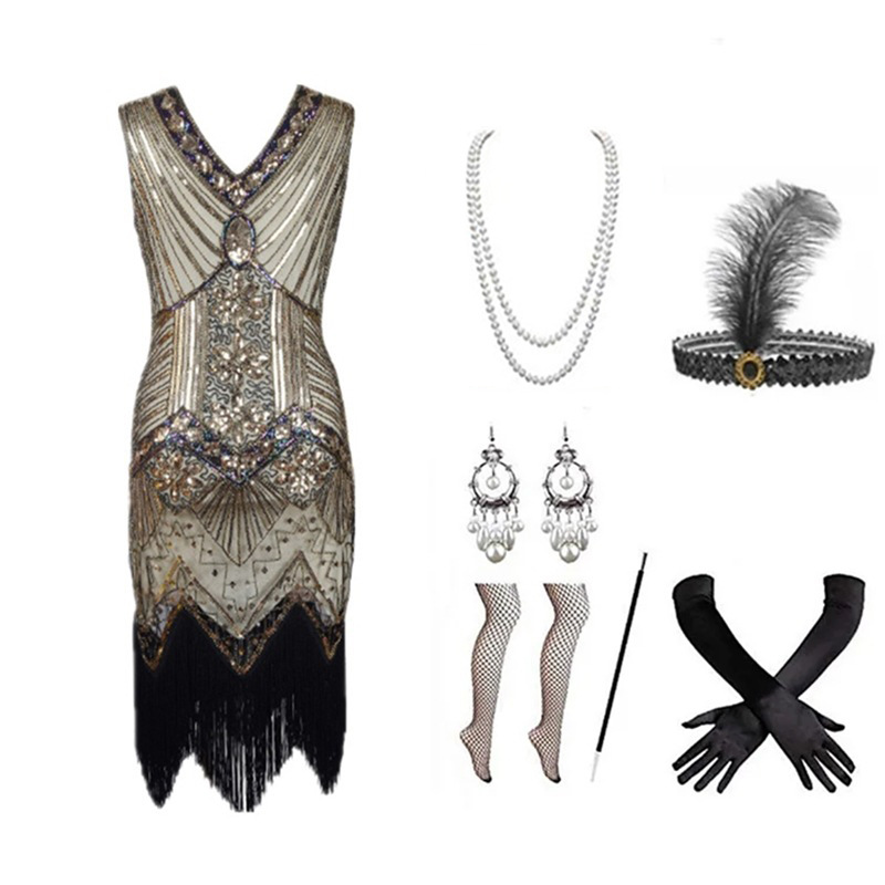 Ensemble robe flapper pour fem - Women Accessories Kit avis et prix