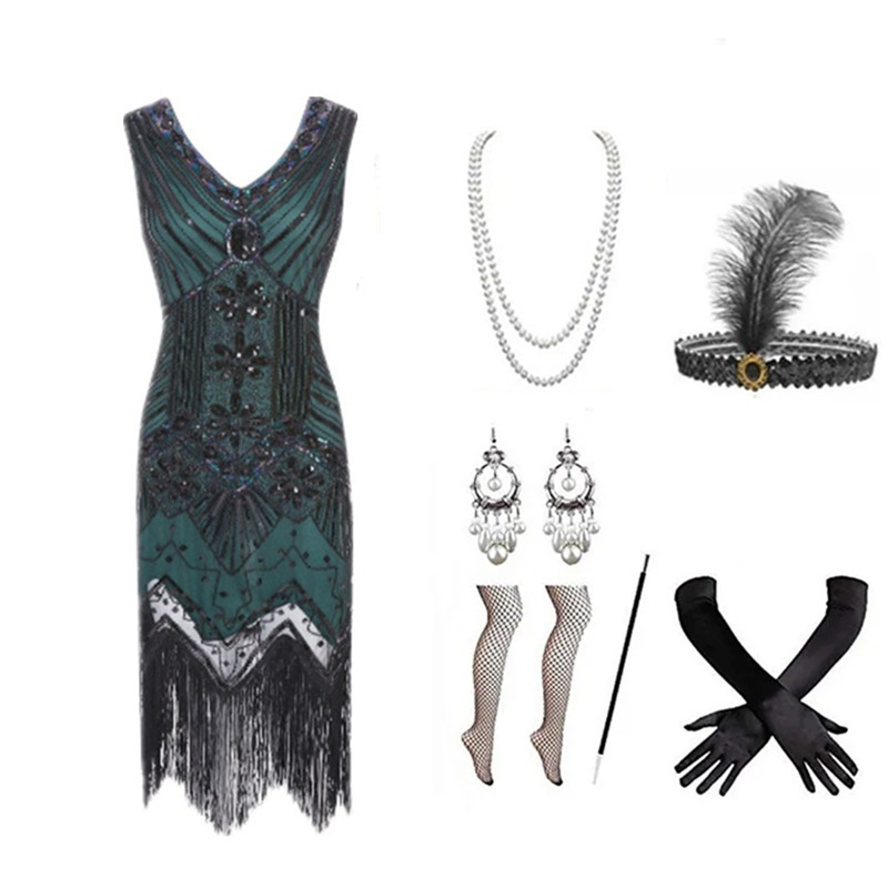 Ensemble robe flapper pour fem - Women Accessories Kit avis et prix