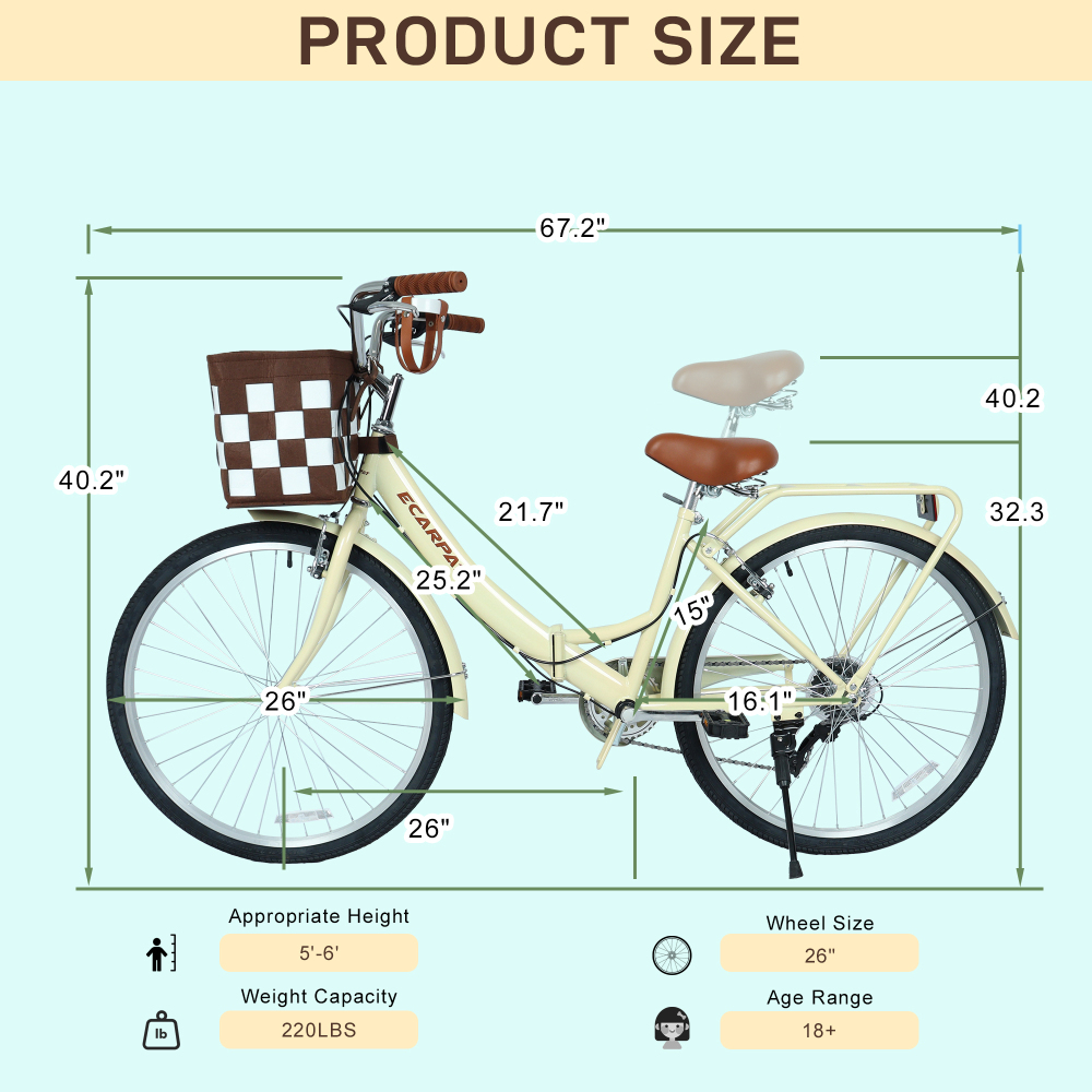 A26285B Vélo de ville pliable  - Women Accessories Holder avis et prix