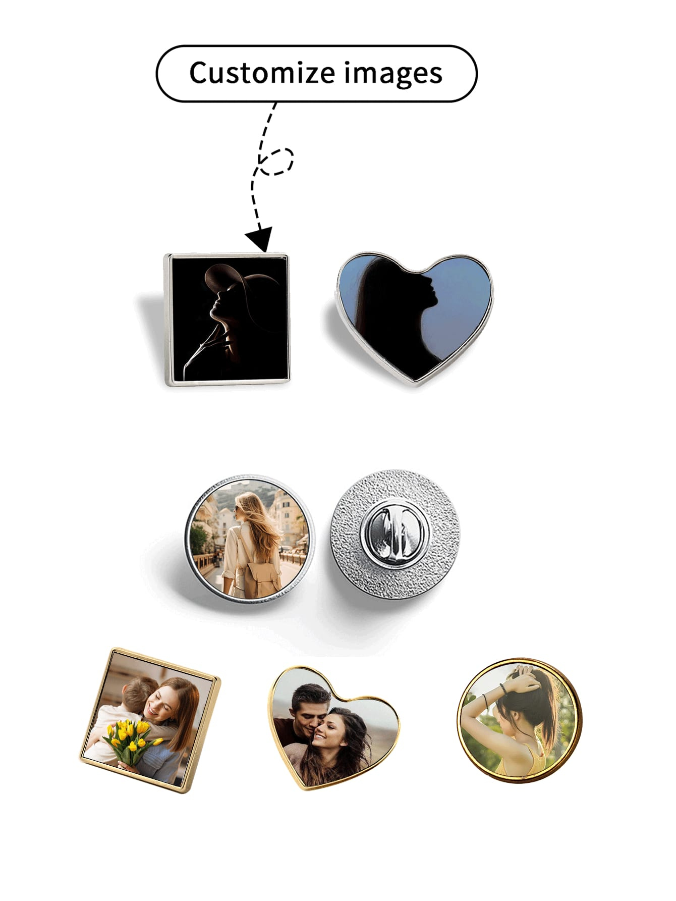 Broche personnalisée en métal  - Brooch Pin Gold avis et prix