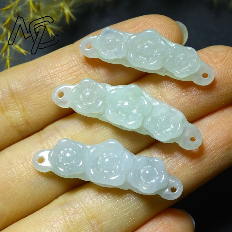 1 pièce Fleur en jadéite émera - Woman Accessory avis et prix