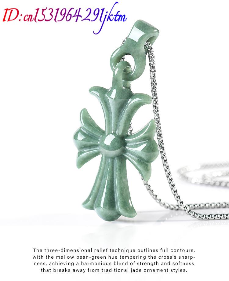 Collier pendentif croix en jad - Woman Accessory avis et prix