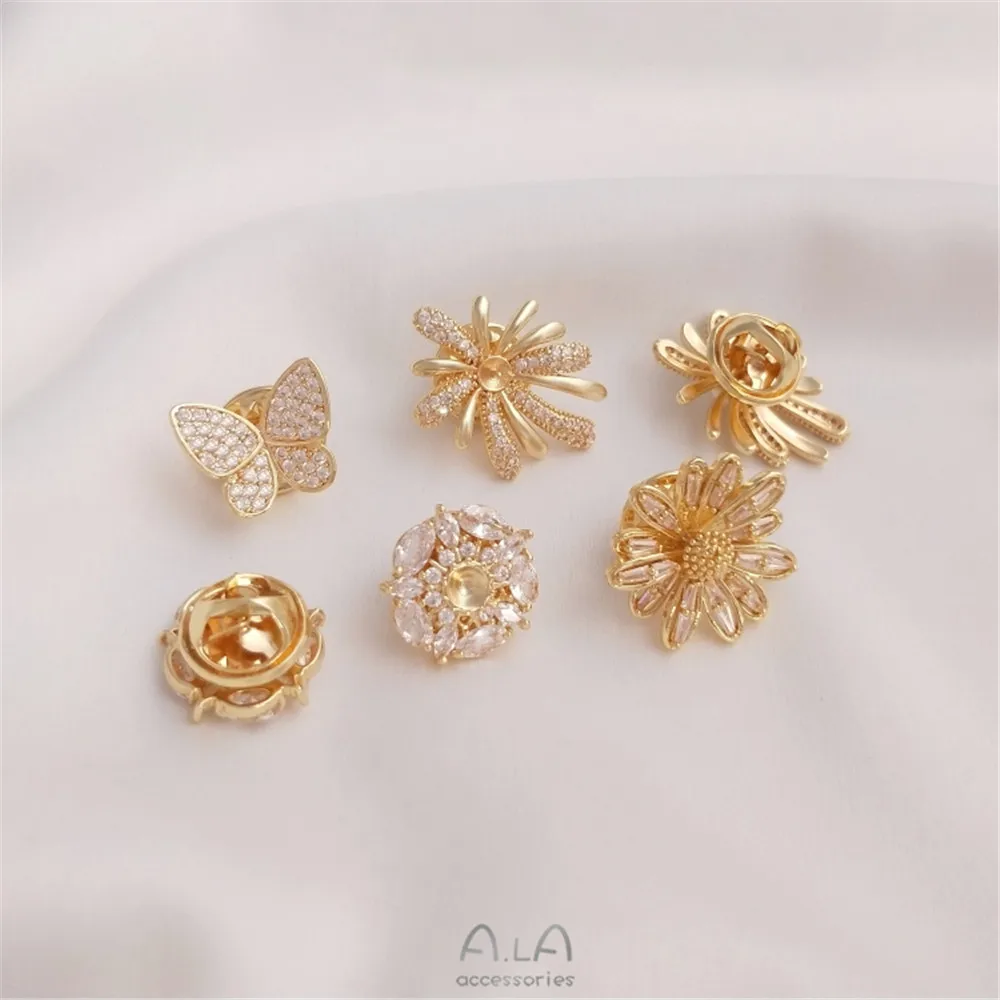 14K plaqué or micro incrusté z - Brooch Pin Gold avis et prix