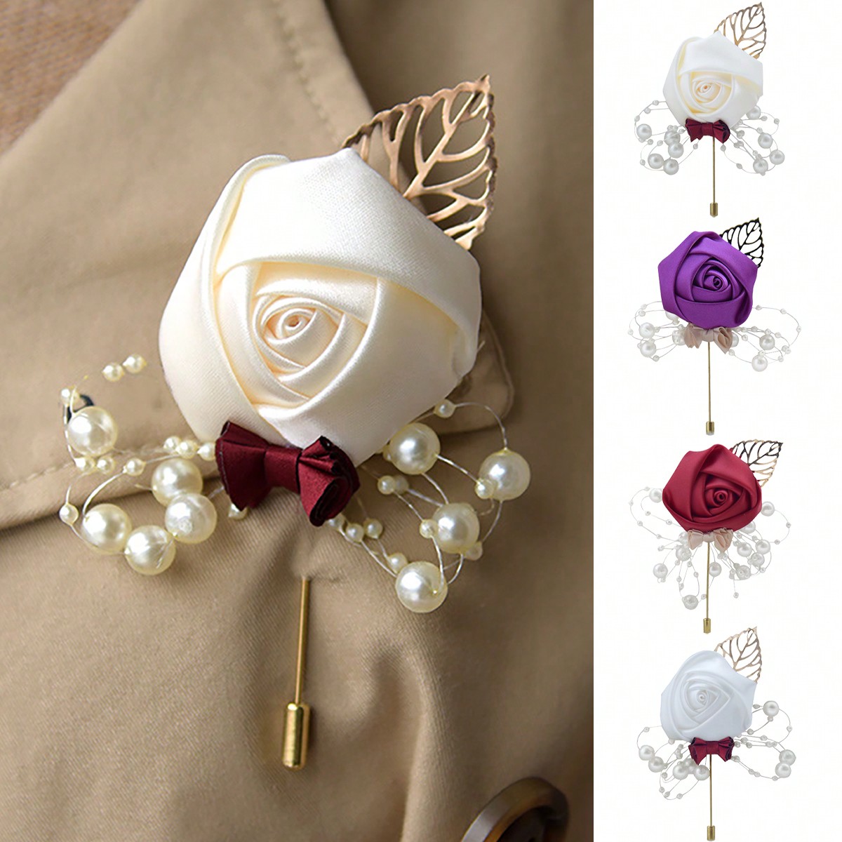 1 pièce Boutonnière de mariage - Brooch Pin Gold avis et prix